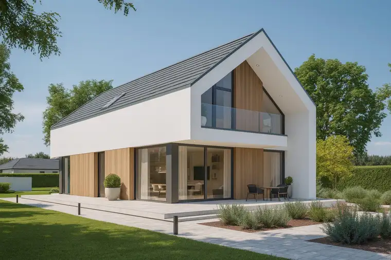 Bauen Sie Ihr Traumhaus in Breitenfurt – Grundstück mit Entwurfsstudie für zwei stilvolle Doppelhaushälften