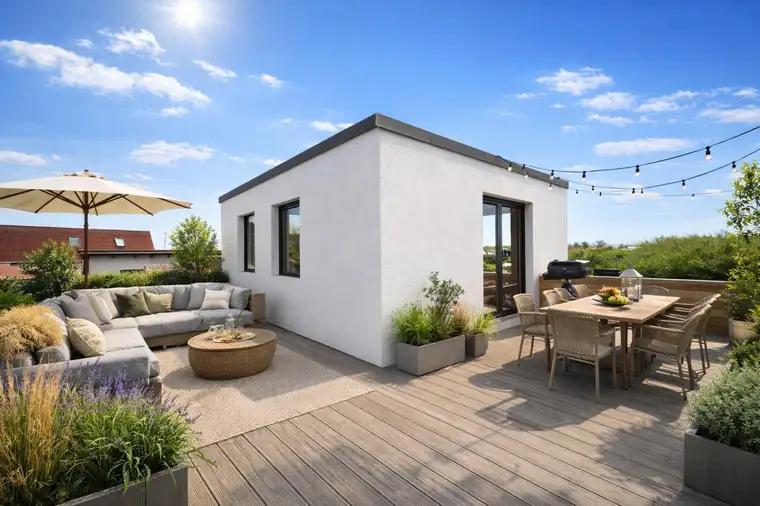 Modernes Wohnen auf höchstem Niveau! Doppelhaushälfte - BJ 2026 - Erstbezug - WNFL ca. 179m² - 7 Zimmer - Garten - Dachterrasse - 2 Stellplätze - Luftwärmepumpe