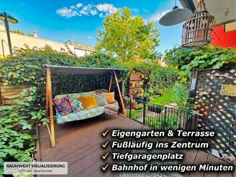 WOHNEN IM HERZEN VON MÖDLING | Gartenwohnung | 3 Zimmer | Terrasse &amp; Eigengarten | Tiefgarage | Zentrumsnahe Lage