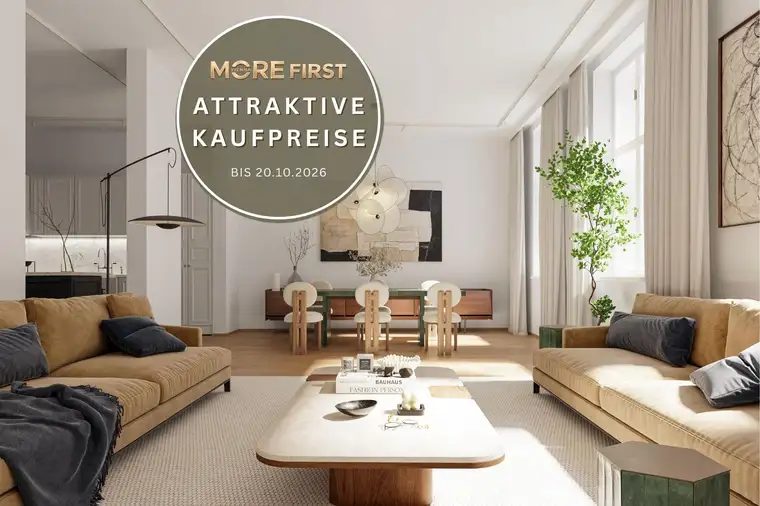 MORE VIENNA – ALTBAUFLAIR IM NEUBAU | 4 ZIMMER MIT 3,10 M RAUMHÖHE