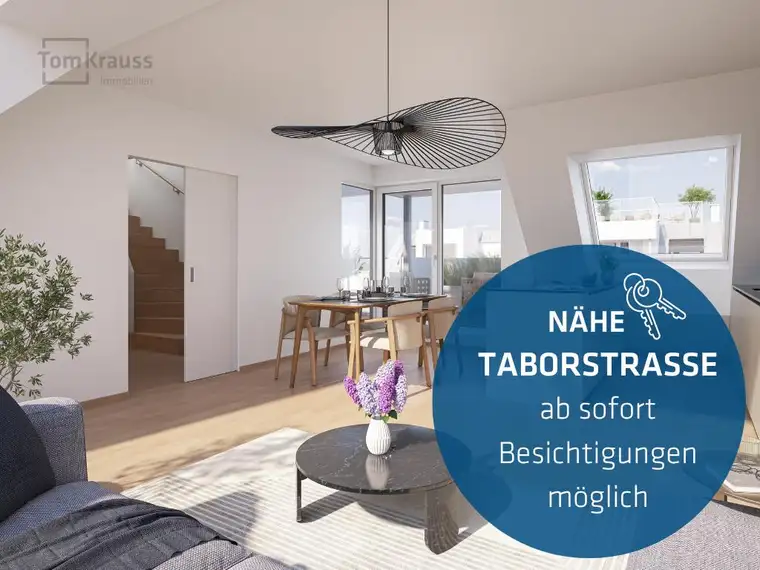 ZWEI GOLDENE ADLER I NEUES PROJEKT NÄHE 1020 LEOPOLDSTADT: FAMILIENHIT: 4-ZIMMER DG-WOHNNG MIT TERRASSE
