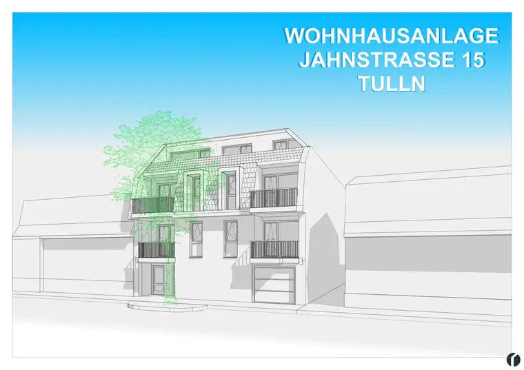 Baugrundstück mit Bebauungsstudie für 8 Wohneinheiten im Zentrum von Tulln