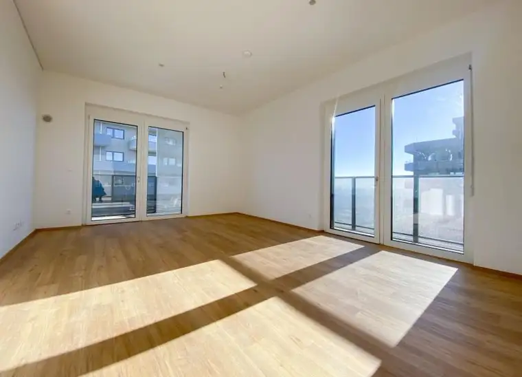 modernes Wohnen mit Top Aussicht: 3-Zimmer Wohnung mit 26m² Balkon - Erstbezug! 