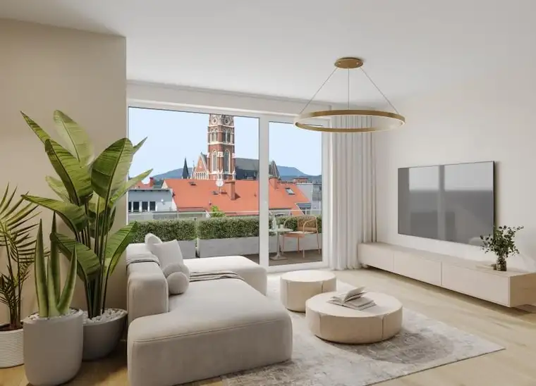 Penthouse mit wunderschönem Blick auf die Herz-Jesu-Kirche 