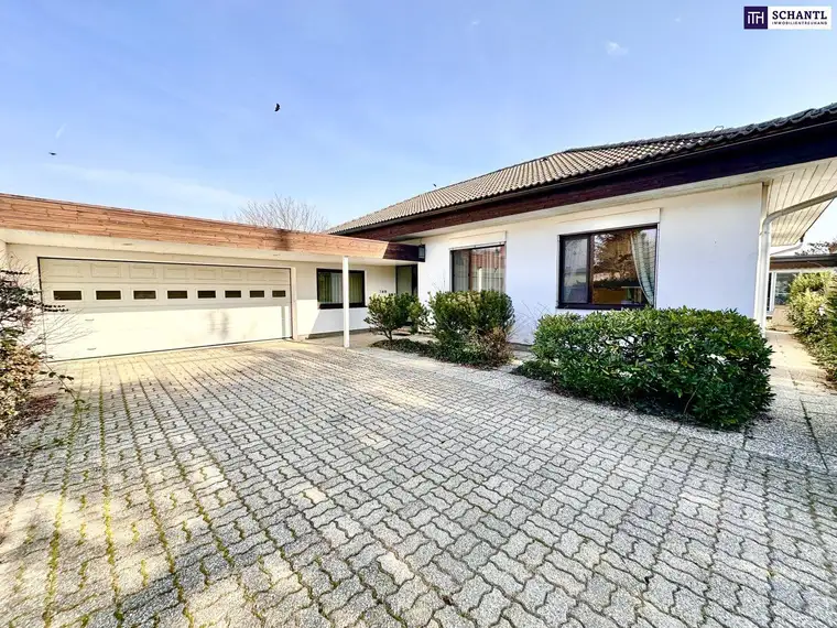 Traumhafter Bungalow ++ Villa mit Indoor-Pool ++ Weinkeller ++ Wunderschöner Gepflegter Garten ++ Perfekte Lage in Gänserndorf ++ Beeindruckende Architektur ++ Vielseitige Nutzungsmöglichkeiten ++