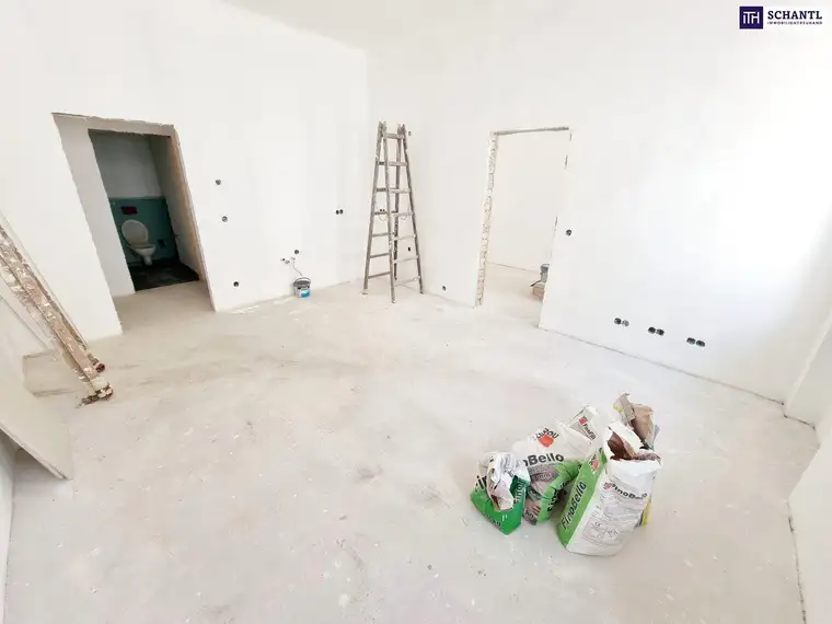 Neu! Belagsfertige Wohnung - Selbst nach Wunsch finalisieren! Perfekt aufgeteilte 2-Zimmer + Grüner Innenhof + Ruhelage + Schönes Altbauhaus + TOP Infrastruktur und Anbindung! Jetzt zugreifen!