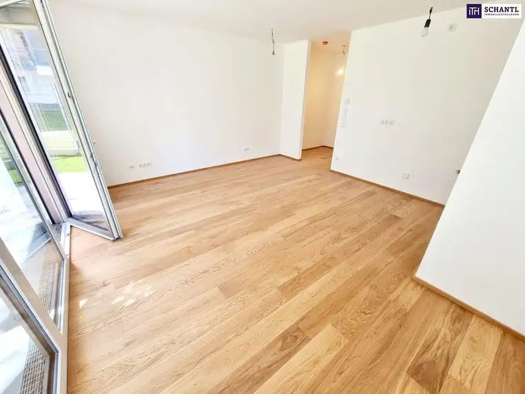 WOW! Perfekte Kleinwohnung mit hofseitiger Gartenterrasse! Blick ins Grüne + Komplette Ruhelage + Energieeffizienz + Perfekte Anbindung und Nahversorgung! Jetzt zugfreifen!