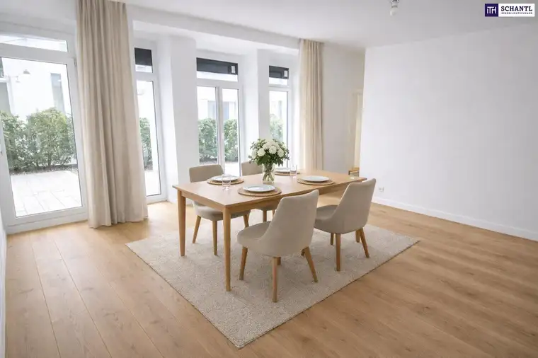 Wohnen mit Stil &amp; Ruhe – Exklusive 2-Zimmer-Gartenwohnung im sanierten Altbau + effizienter Luftwärmepumpe - Ihr neues Zuhause in urbaner Ruhelage
