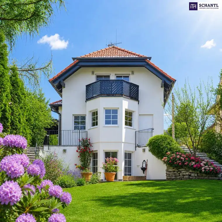 SOMMER Aktion: Nur 50% Provision! Frisch renoviert! Make your dreams come true! Traumlage + Traumhaus + Indoor Pool + Sauna + Toller Wienblick + Grün wohin das Auge reicht! Enjoy life!