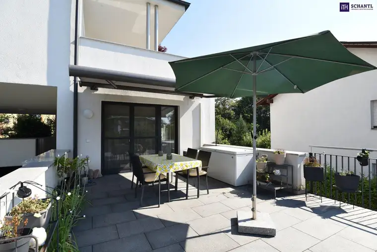 Urban Green Living - Coole, Top ausgestattete 2 Zimmer Terrassenwohnung mit XXL-Freifläche in absoluter Ruhelage!