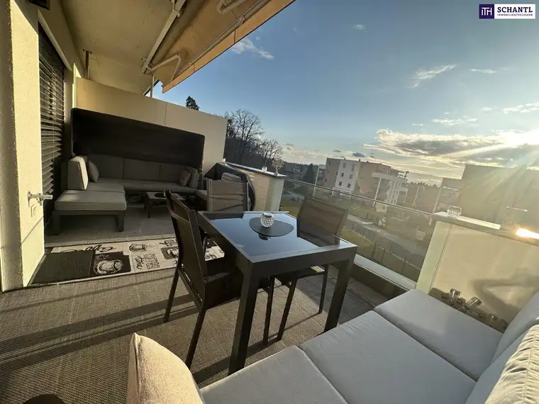 Koffer auspacken und einziehen! Exklusive möblierte Dachterrassenwohnung mit Designermöbeln und privatem Seezugang