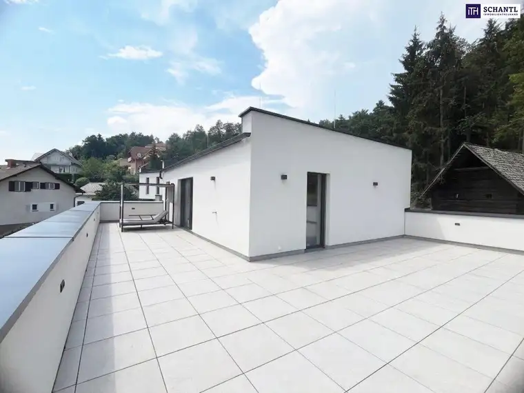 Weiz von oben - Design von morgen - Penthouse mit Panorama-Terrasse, Garten &amp; Kellerstöckl