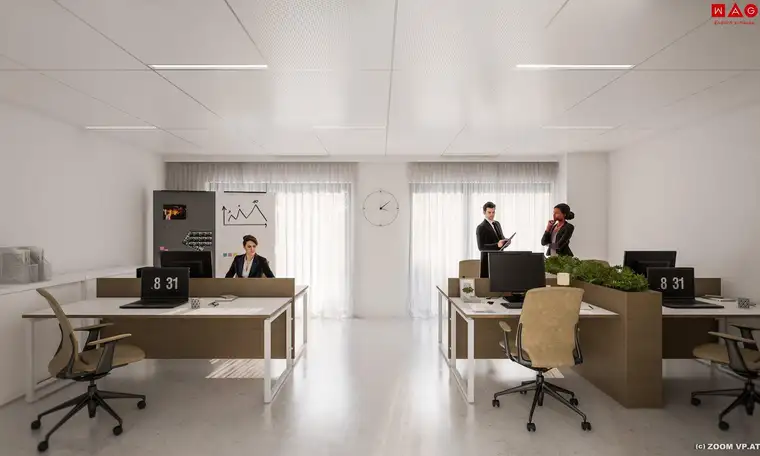 171,17 m² Büro-/Ordinations- u. Geschäftsflächen auf einer Ebene mit flexiblen Ausbaumöglichkeiten direkt an der Salzburger Straße