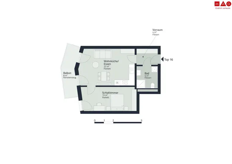 Moderne 2-Zimmer-Wohnung mit Balkon in Graz – Erstbezug &amp; Neubaustandard!