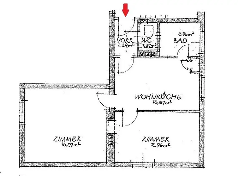 PROVISIONSFREI - Unzmarkt-Frauenburg - geförderte Miete - 2 Zimmer 