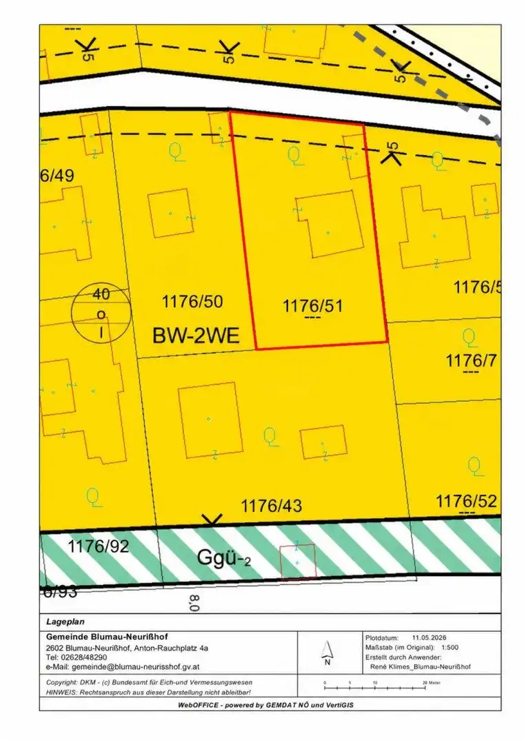 Großes Grundstück mit 1.183 m² in ruhiger Lage