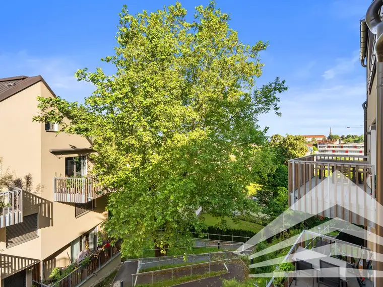 Bestlage Auberg: 3 Zimmerwohnung mit herrlichem Blick vom Balkon