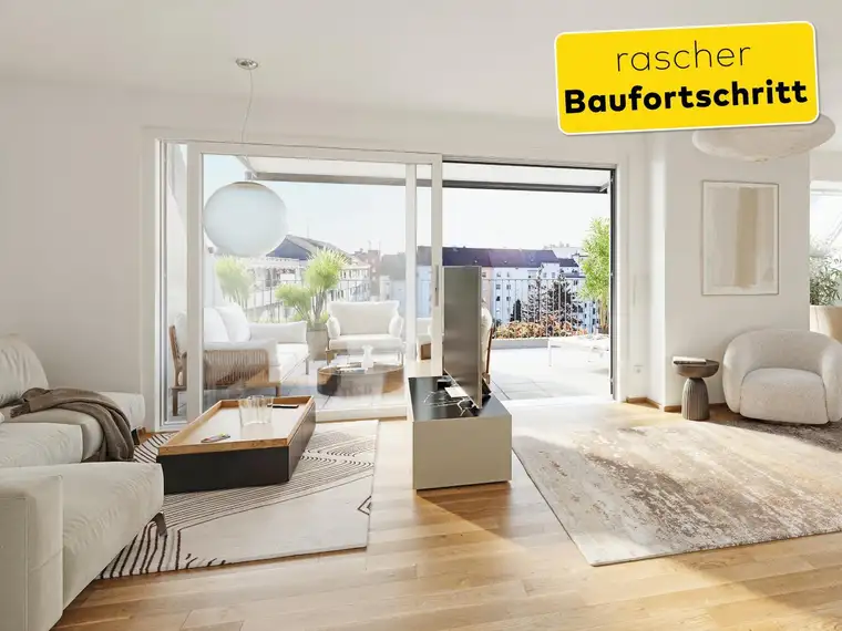 Rascher Baufortschritt! "PILLmein" - 164 m² Penthouse mit 22 m² Terrasse (Top 1.15)