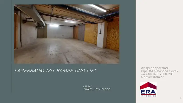 Lagerfläche / Lagerabteil mit 50 m² in Lienz ab 1.Juli zu vermieten