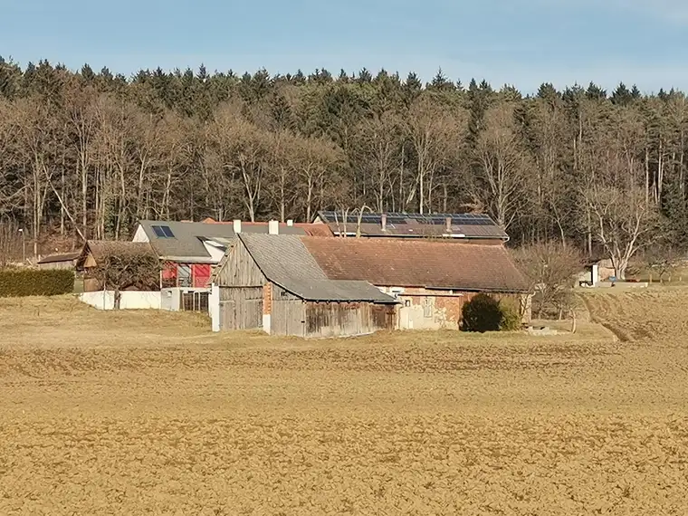 Bauernhof Ensemble mit 360 Grad Grün-Rundumblick + Baugrund – vielfach nutzbar für ein Leben und Arbeiten im Grünen