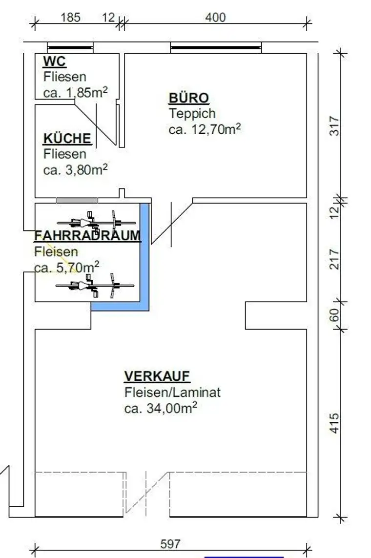[06534] Geschäftslokal in der Schulgasse zu vermieten