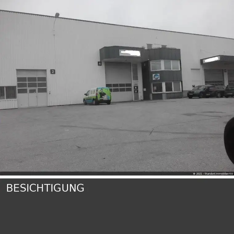 Lagerhalle, bei Bedarf kann auch ein Büro gemietet werden