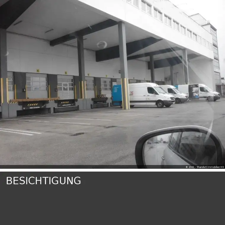 moderne Lagerhalle, 8-10 m hoch, mehrere überdachte Laderampen