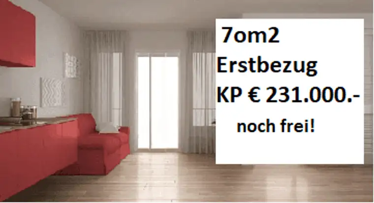 Preisgünstige 70m2 3 Zi.Erstbezugs-Wohnung KP € 231.000.-