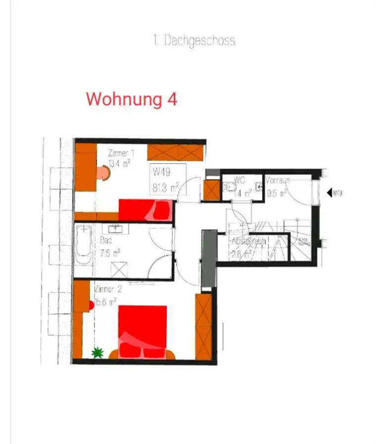 5 helle Dachgeschosswohnungen in Wien Favoriten