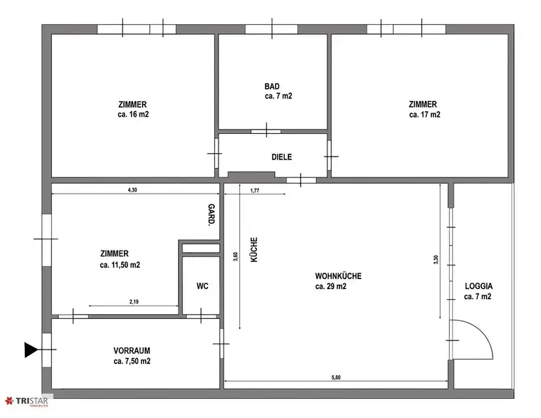 Provisionsfrei++Große 4-Zimmer Neubauwohnung mit Loggia (ca. 100m2) + Pkw-Stellplatz ++ 2485 Wampersdorf Nähe Pottendorf