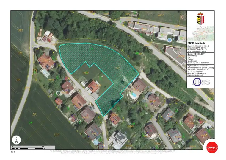 Verkauf einer Grundstücksfläche mit 5 Parzellen in Kematen an der Krems