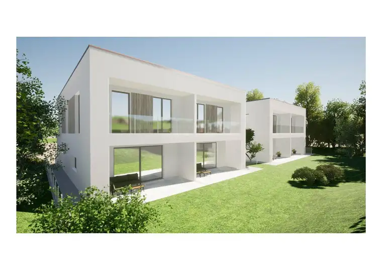Baugenehmgtes Grundstück für 2 Doppelhäuser mit jew. 2 x Terrassen und 2 x Garagenstellplätzen sowie Eigengärten!