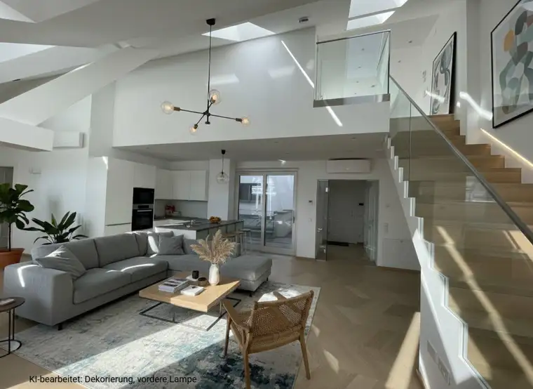4 Zimmer-Maisonetten-Wohnung mit einer Terrasse und eigenem Studio im Oberbereich mit separatem zusätzlichem Eingang!