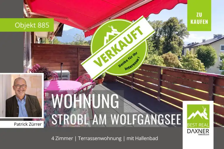 Verkauft! 4 Zimmer Terrassenwohnung im Ortskern von Strobl am Wolfgangsee