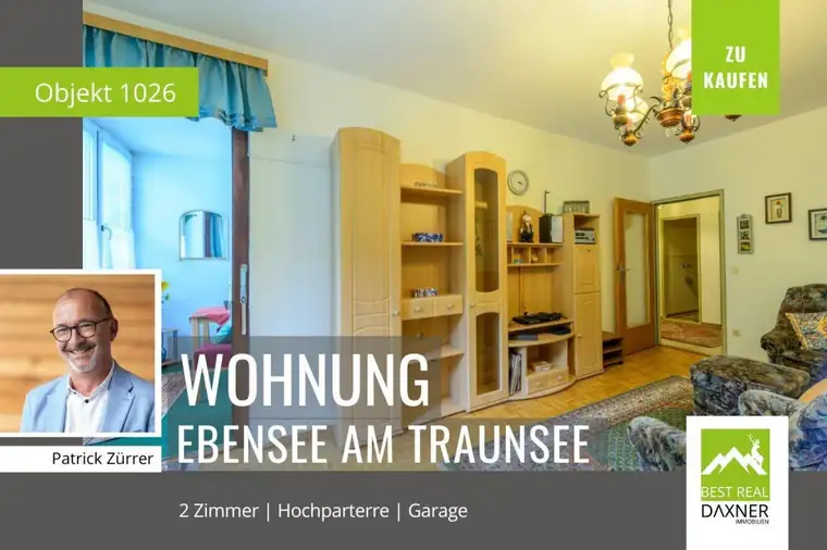 Gepflegte 2-Zimmer Wohnung mit verglaster Loggia und Garage