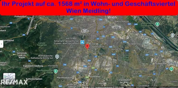 Bauträger aufgepasst - 1568m² in Wohn- und Geschäftsviertel Wien Meidling