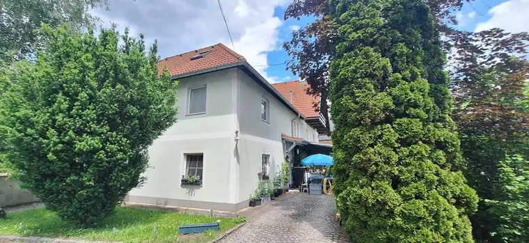 WOHN- UND GESCHÄFTSHAUS MIT 4 EINHEITEN, LOKAL, 6 GARAGEN, GROSSEM HOLZSCHUPPEN &amp; EIGENEM QUELLWASSER