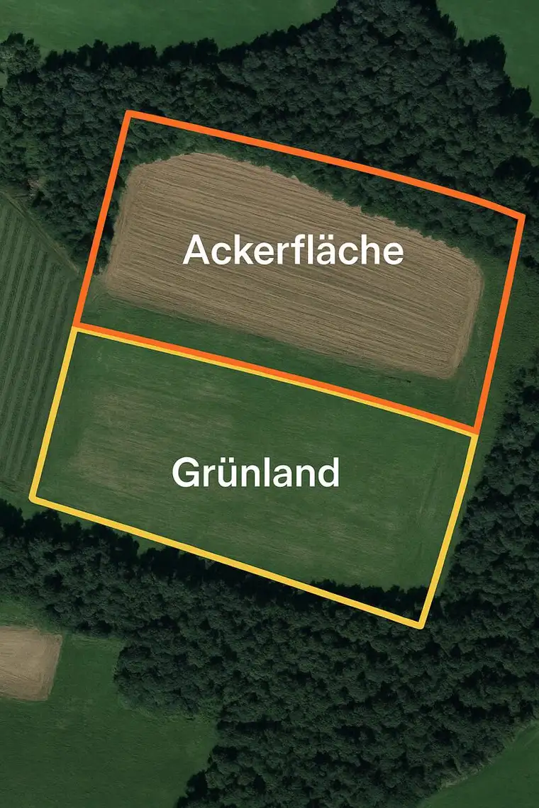 ACKERFLÄCHEN UND WIESE 3HA