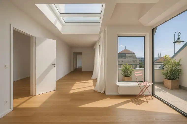 Edle Dachterrassenwohnung in Maisonetteform, unweit des Julius Tandlerplatzes-U4 einundert Meter entfernt und Blick auf den Kahlenberg 1090 Wien !!
