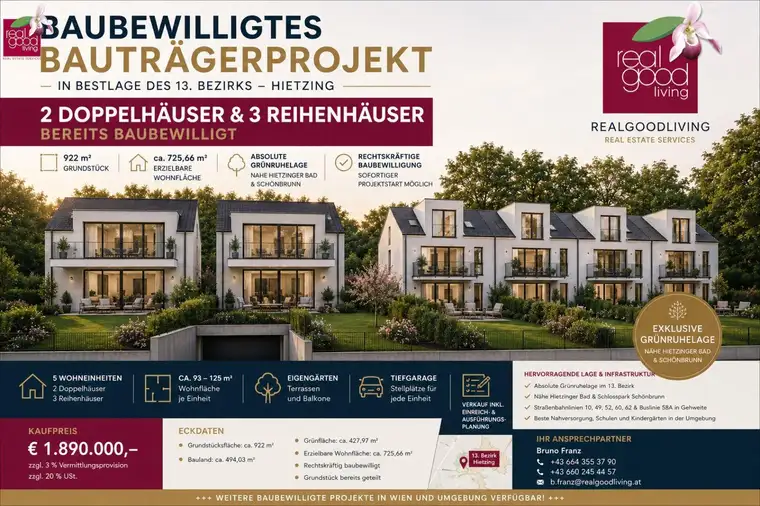 Baubewilligtes Wohnbauprojekt in Premium-Lage Hietzings!