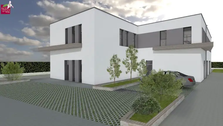 BÜRO- UND LAGERGEBÄUDE IM ROHBAU IN WÖLLERSDORF – CA. 635 M² GEPLANTE NUTZFLÄCHE, TERRASSE &amp; 19 STELLPLÄTZE
