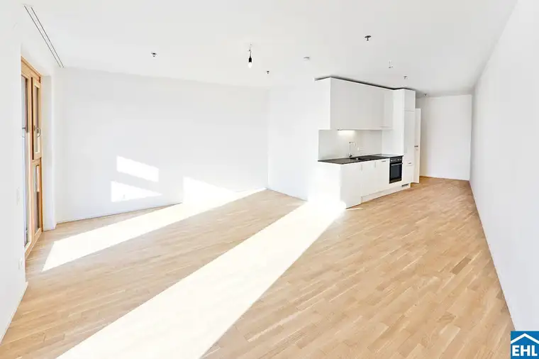 Sonnwendviertel: 1-Zimmer-Wohnung mit Balkon im 17. OG – Fitnessraum, Co-Working &amp; Rooftop-Terrasse inklusive!