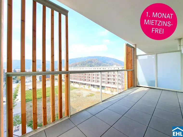 Parkview Living: Moderne 2 Zimmerwohung mit Balkon - 1. MONAT MIETZINSFREI