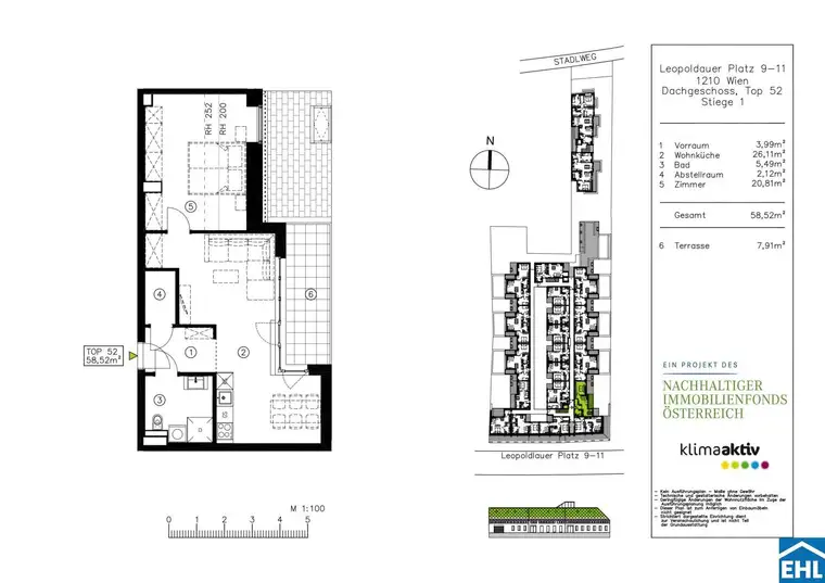 LEOPOLD XXI – Ideale 2-Zimmerwohnung mit Terrasse