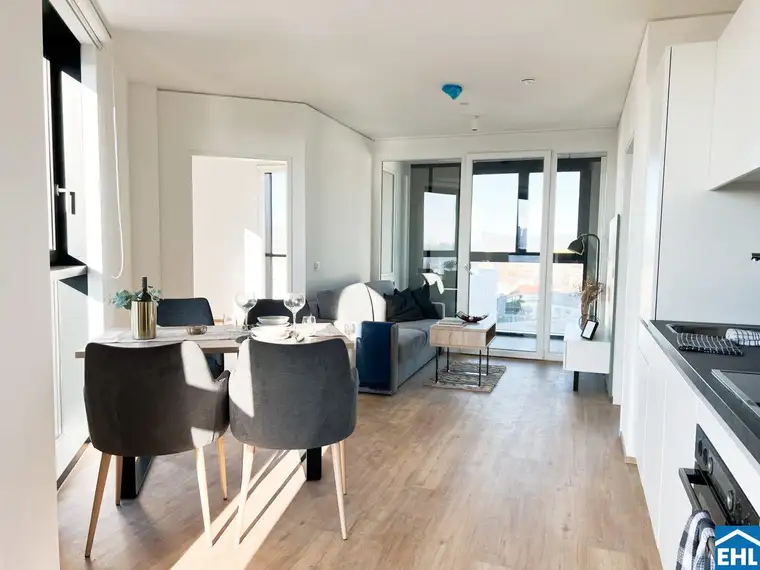 ERSTBEGZUG! 3-Zimmer-Wohnung mit Loggia und Einbauküche – Urbaner Wohnkomfort im High Five ab sofort!