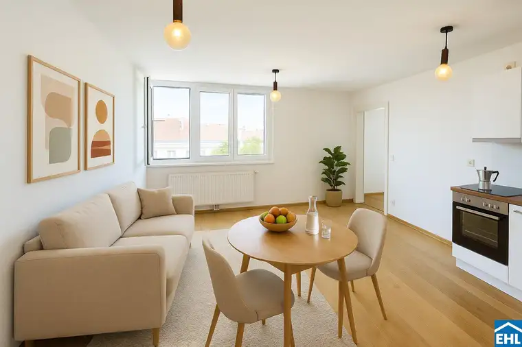 Stylisch wohnen &amp; das Leben feiern - smarte 2 Zimmer Wohnung mit Weitblick
