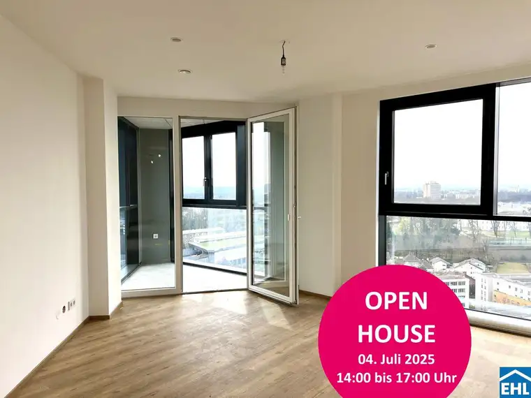Geräumige 2-Zimmer-Wohnung mit Loggia und Einbauküche – Urbaner Wohnkomfort im High Five ab Sommer 2025!