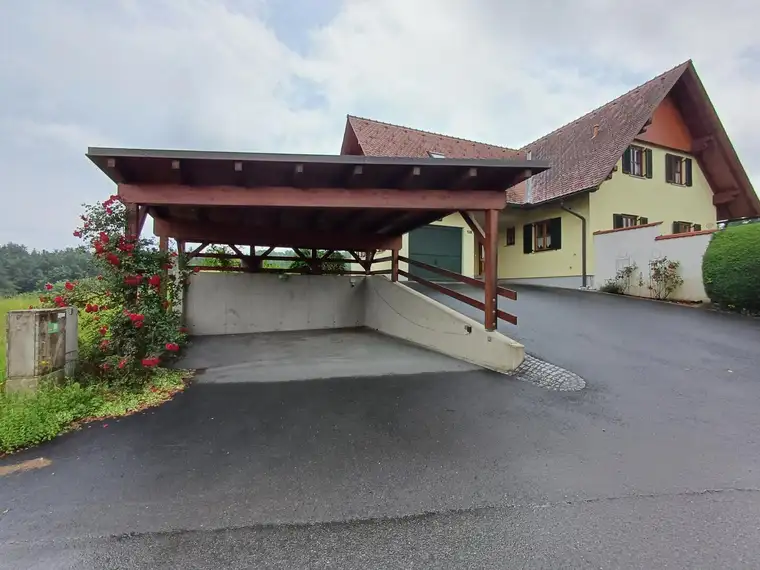 8552 Eibiswald - Miete - Leicht erhöhtes Einfamilienhaus mit schönem Grund und toller Aussicht - Carport - Garage - Gartenhütte