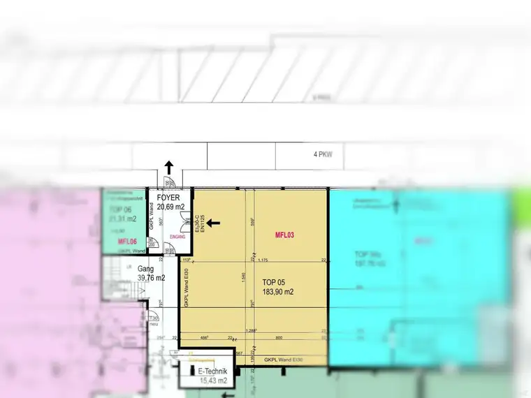 8431 Wagna/Leibnitz: Top Schaufenster-Gewerbeflächen 183m²