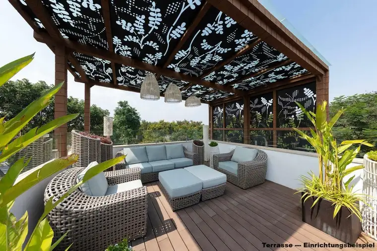 Großzügige, überdachte Terrasse, 4 Zimmer, in Ruhelage im Südosten von Graz
